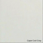 Cape Cod Gray color swatch for aluminum trim options in shed construction.