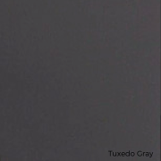 Tuxedo Gray color swatch for aluminum trim options in shed and barn construction at Mid Valley Structures.