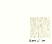 Barn White color option for painted wood siding and trim, featuring a textured finish, relevant to exterior color choices for sheds and structures by Mid Valley Structures.
