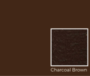 Charcoal Brown color swatch for painted wood siding and trim options at Mid Valley Structures.