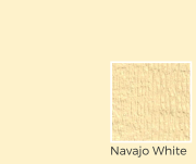 Navajo White color swatch for painted wood siding options, showcasing a soft, creamy hue relevant to shed and barn construction choices.