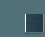 Wedgewood Blue color swatch for painted wood siding and trim options from Mid Valley Structures.
