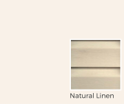 Natural Linen vinyl siding color sample for Mid Valley Structures, showcasing a light beige shade with subtle texture.