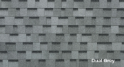 Roof shingle color option in Dual Grey, showcasing textured patterns for shed construction.
