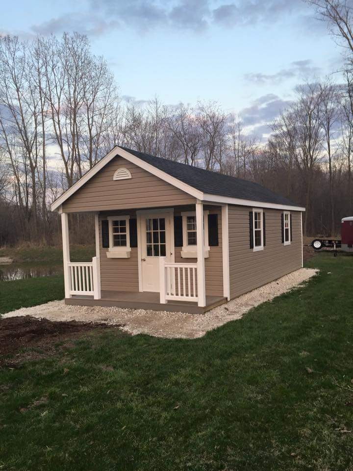 Deluxe Cottage w_4'Porch- Sheds