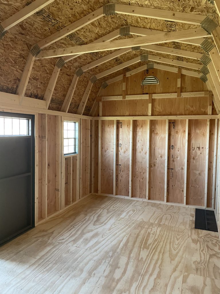 10×20 Dutch Barn interior