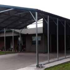 open front open metal siding metal carport
