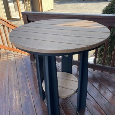 POLY BALCONY TABLE Mahogany and Black