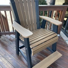 ADIRONDACK BALCONY CHAIR Mahogany and Black