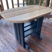 POLY END TABLE Mahogany and Black