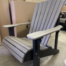 DELUXE ADIRONDACK CHAIR Costal Gray and Black
