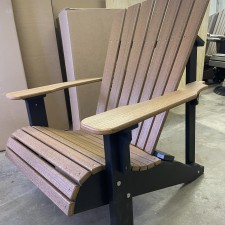 DELUXE ADIRONDACK CHAIR Antique Mahogany and Black