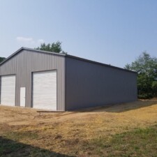 metal two car garage